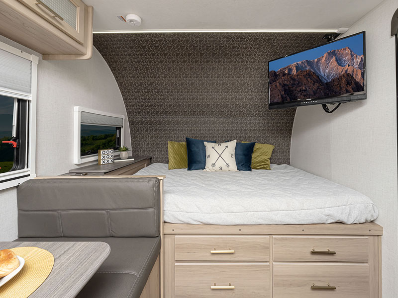 New Keystone RV Outback travel trailer spacious bedroom